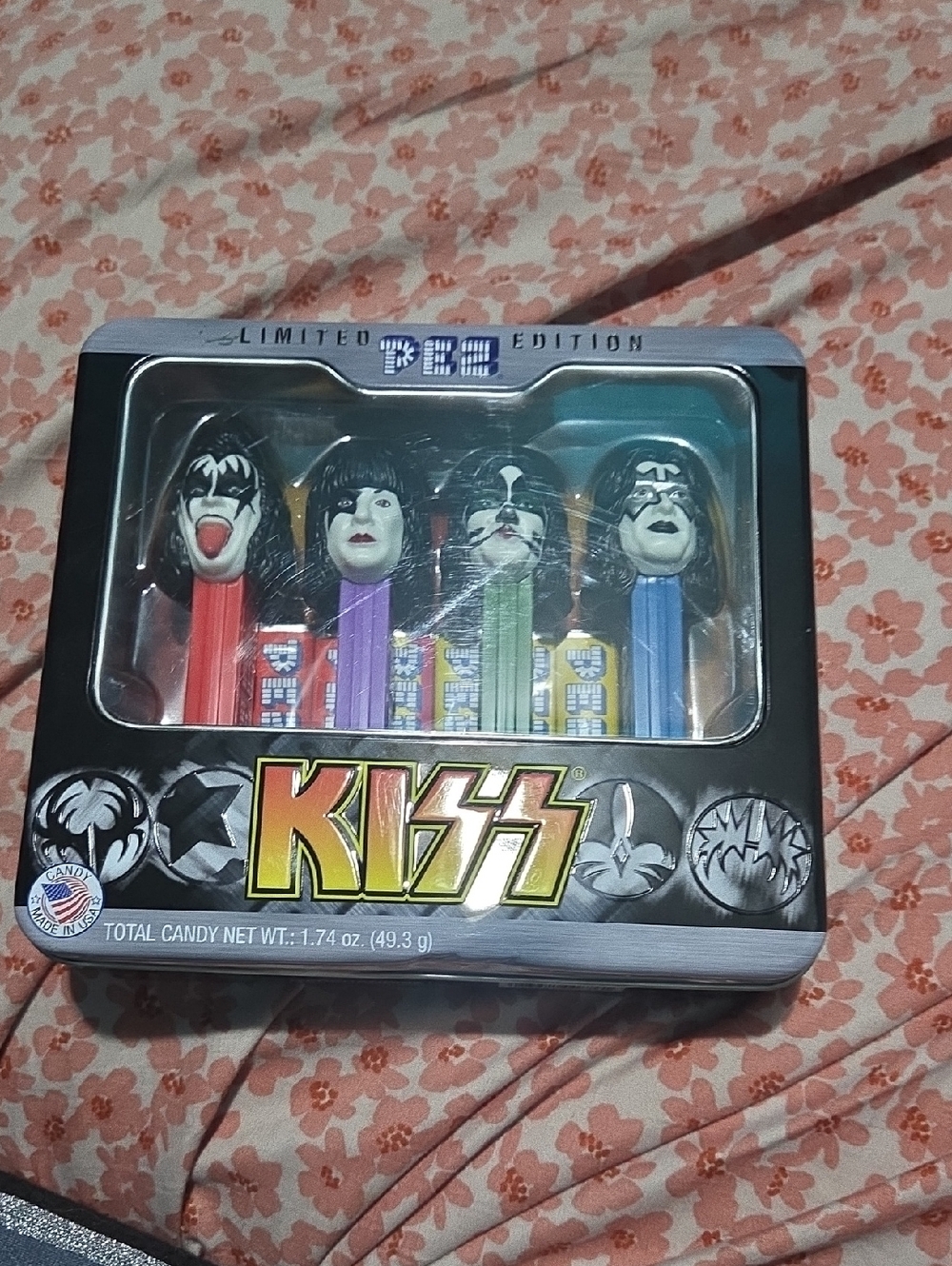 Kiss Collectible PEZ Dispenser Set - Red, Purple, Green, Blue